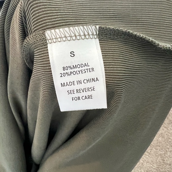 Small Olive Modal Wishlist Midi Dress - Picture 4 of 4